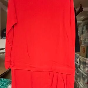 BASILE Red Women’s Dress - Classic Shift Style